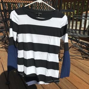 COS Black & White Striped Shirt sz XS
